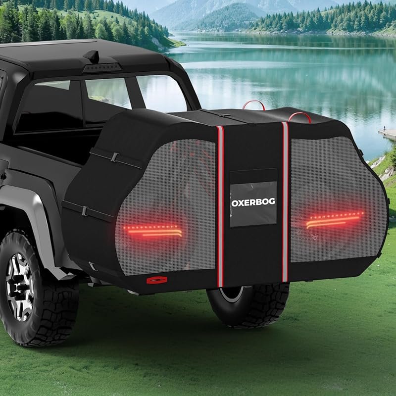 Bike Cover for Transport on Rack, Waterproof Outdoor Storage for 2 Bik