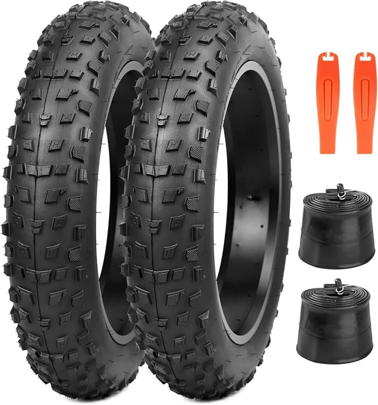 Heavy-Duty 20x4 All-Terrain Bike Tires for E-Bikes, Beach Cruisers & S