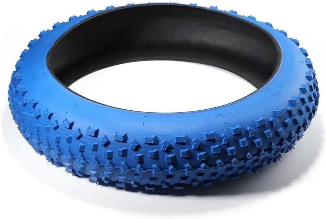 20x4.0 Blue/Green Fat Tire E-Bike Tire, Puncture-Resistant All-Terrain