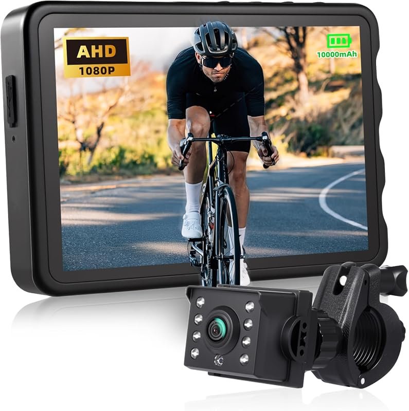 Fitense Bike Camera with 10000mAh Battery, 360° Rotation, 5