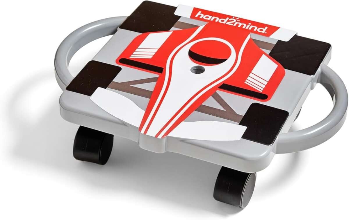 hand2mind Red Speedway Racer Floor Scooter Board: Gross Motor Toys for