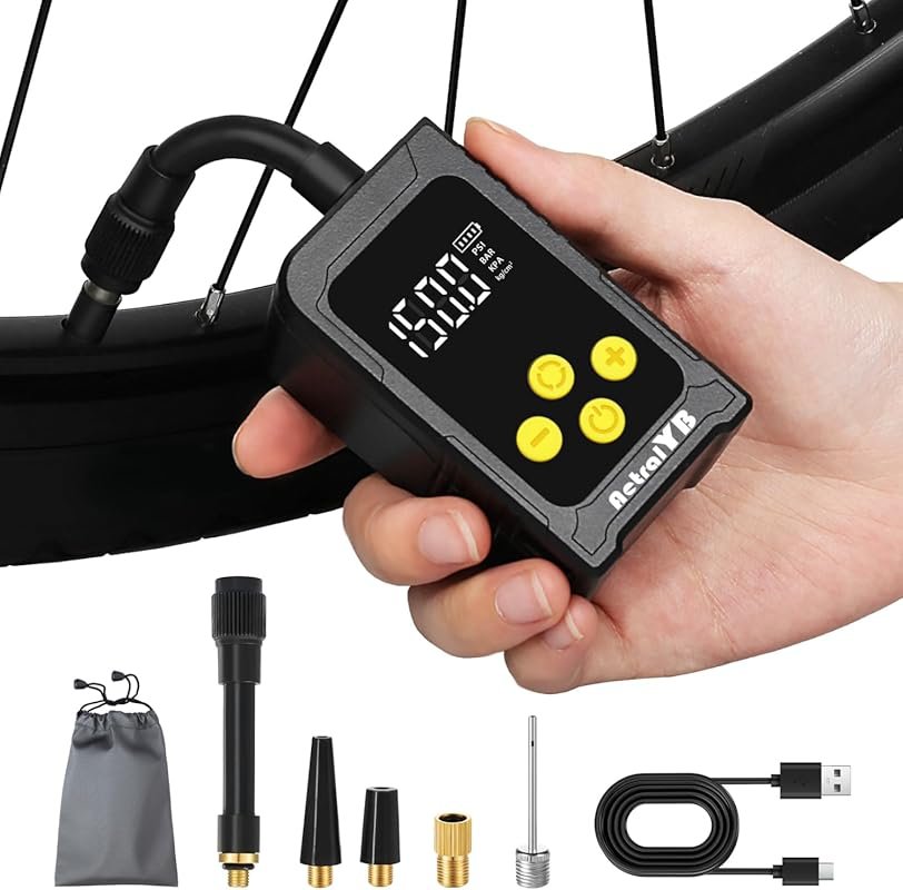 Mini Bike Tire Air Pump, 25S Fast Inflate, 150PSI Electric Compressor