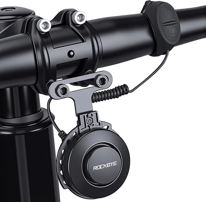 Rechargeable 120dB Electric Bike Horn with 4 Sound Modes & Adjustable 
