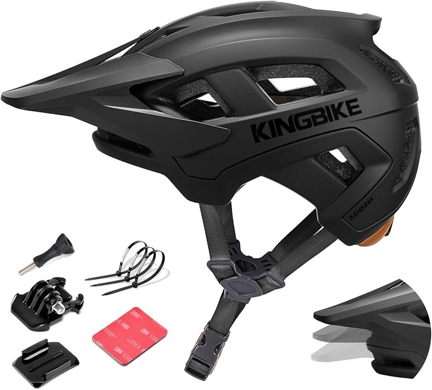 KINGBIKE NTA-8776 E-MTB Helmet with Adjustable Visor & Camera Mount –