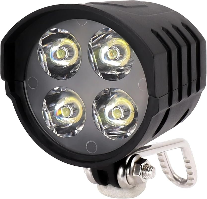 36V-60V 12W Front Light with Horn for Electric Scooters & Motorcycles