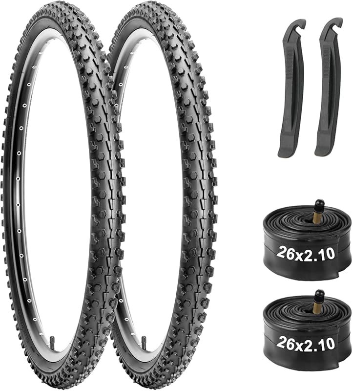 26x2.1 Inch Mountain Bike Tires & Tubes Set: Puncture-Protection for O