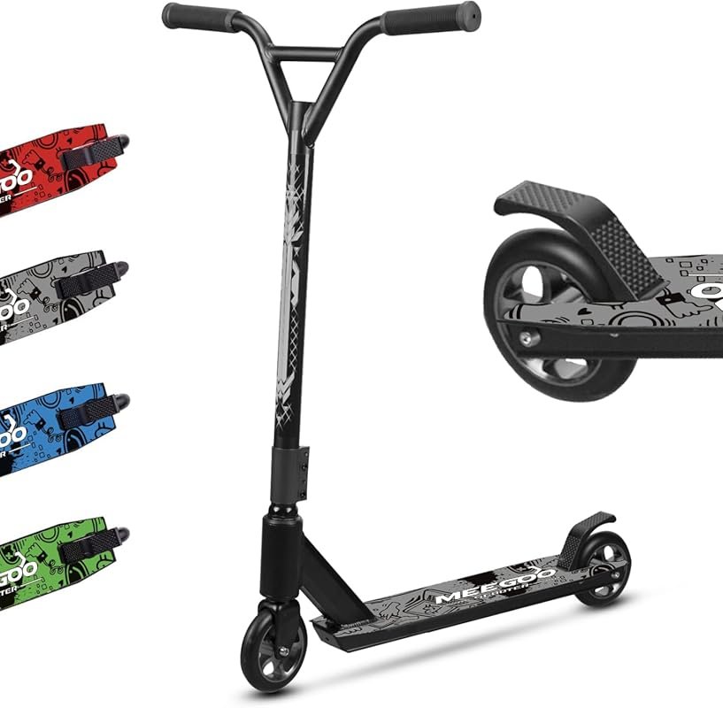 MEE GOO Pro Freestyle Stunt Scooter: Lightweight Alloy Deck, Heavy-Dut