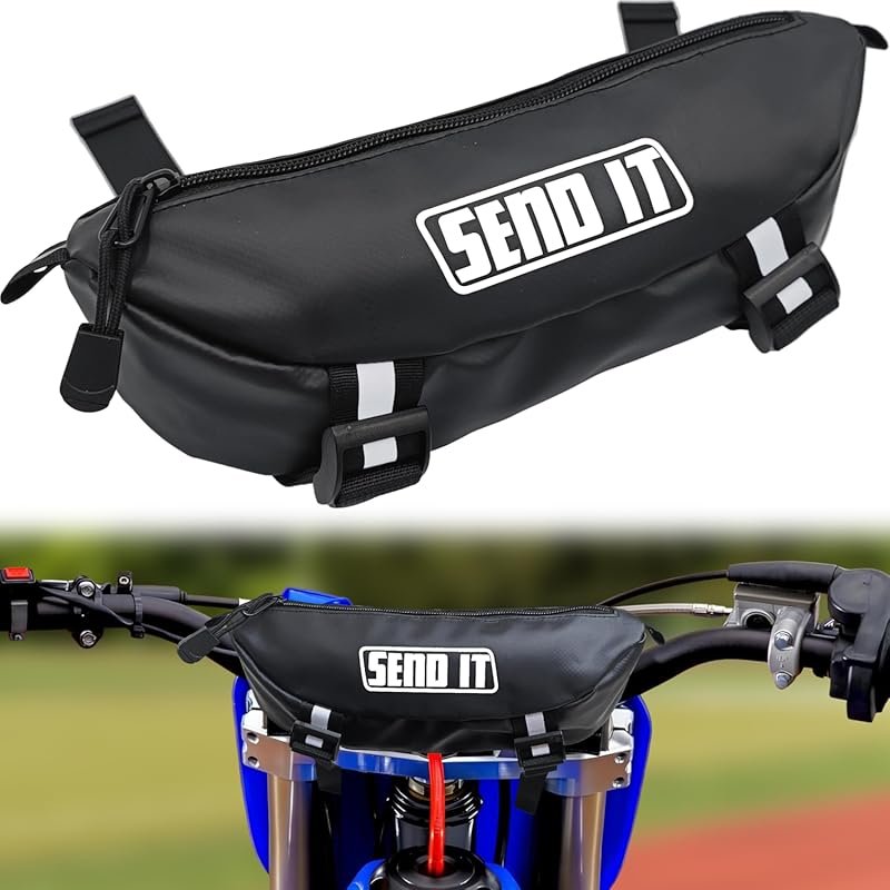 Waterproof Universal Fit Dirt Bike Handlebar Bag for Trail & Adventure