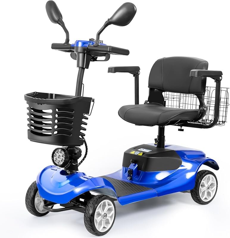 Folding Mobility Scooter for Adults: 350W All-Terrain Motorized, Colla