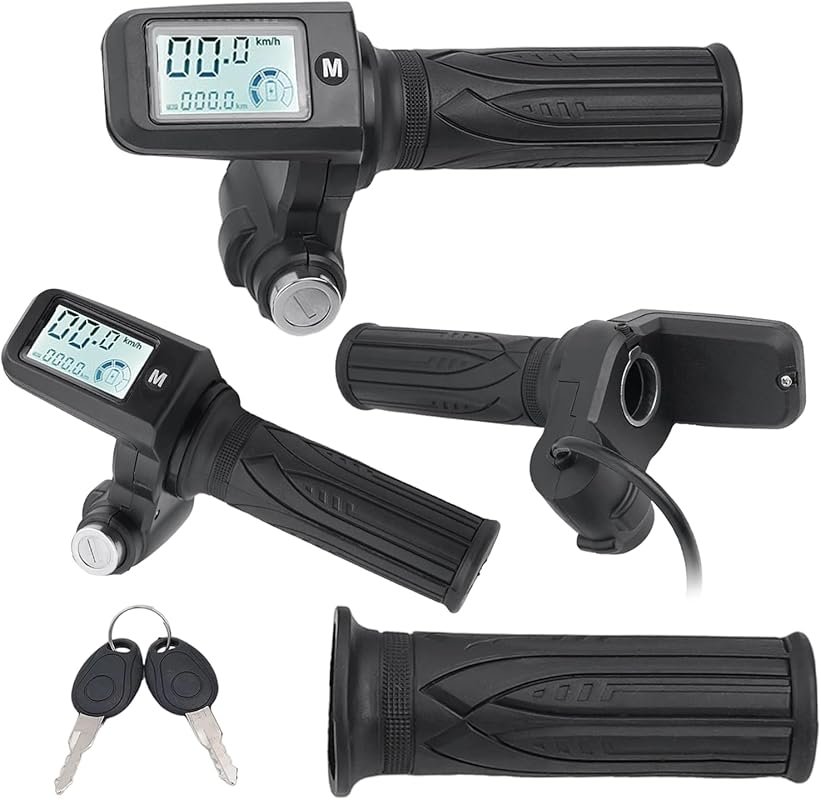 E-Bike Twist-Throttle Grip with LED Display & 3-Speed Adjustment for 2
