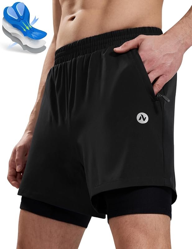 Nepest Men's 4D Padded Mountain Bike Shorts: MTB Cycling, Zipper Pocke