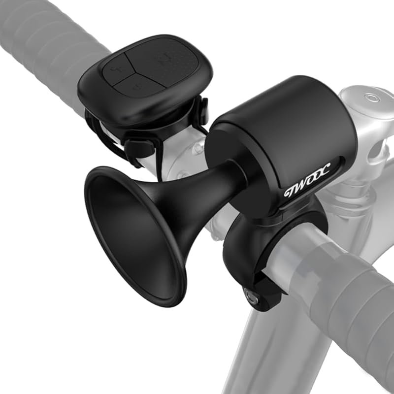 Electric Bike Horn 120dB Rechargeable IPX5 Waterproof Loud Bell for Ad