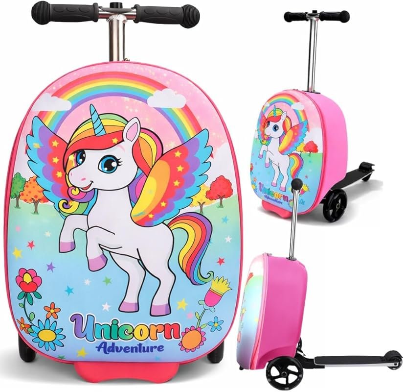 Emissary Pink Lightweight Kids' Ride-On Scooter Luggage - Travel Carry