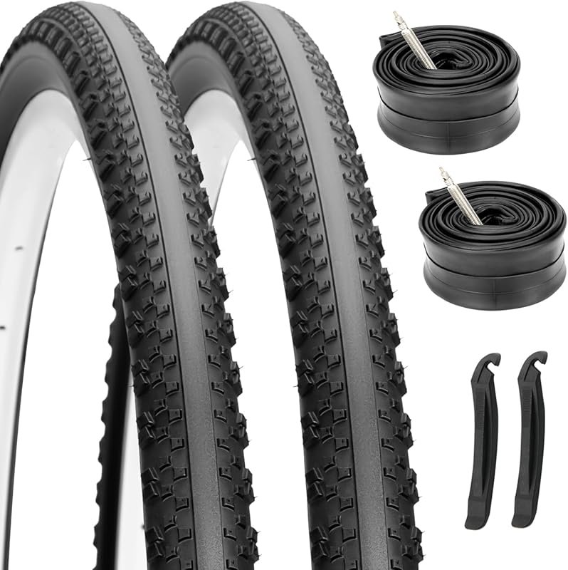 Hycline 700c Gravel Bike Tires: 2-Pack Wear-Resistant All-Terrain Fold
