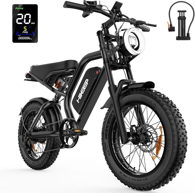 HiKeep Electric Bike for Adults – 16/20 Inch Fat Tire Ebike with 750W/