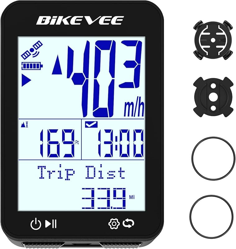 GPS Wireless Bike Computer Speedometer Odometer with 2.4