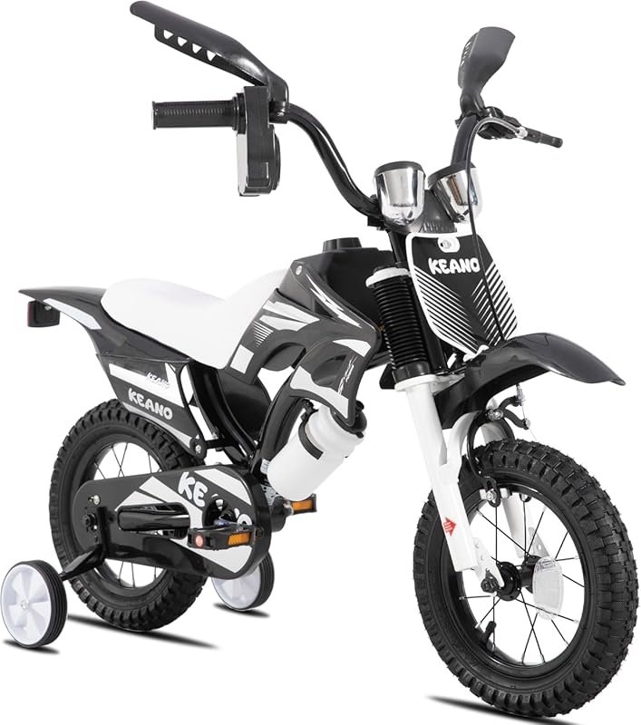 KEANO Motocross Kids Bike 12 & 16 Inch with Training Wheels for Ages 3