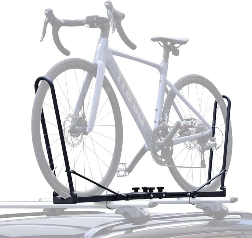 Foldable Upright Roof Bike Rack Mount for Cars/SUVs - Secure 1-Bike Ca
