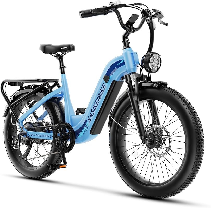 SASIKEIBIKE 1500W Step-Thru Electric Bike for Adults, 48V 20AH Battery