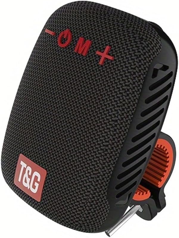 T&G Mini Portable Bike Speaker: IPX5 Waterproof, 10W Loud Sound, 12H P