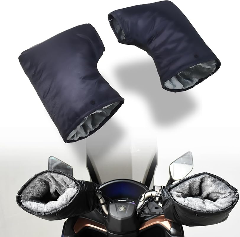 XL Motorcycle Handlebar Muffs Gloves for Scooter, ATV, Snowmobile with