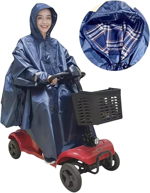 Waterproof Mobility Scooter Rain Poncho for Outdoor Electric Vehicles 