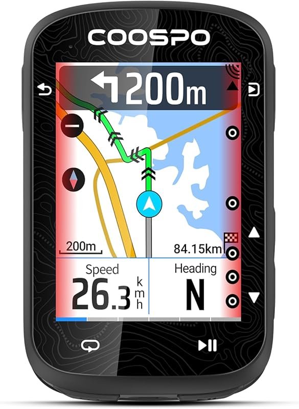 COOSPO CS600 Color Touchscreen GPS Bike Computer: Wireless, IPX7 Water