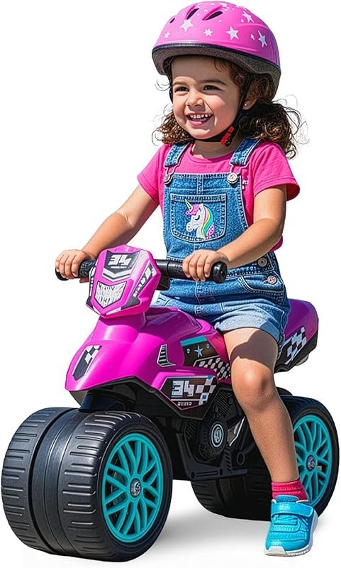 Waddle Kids Motorcycle Balance Bike, Sounds & Rubber Wheels, Up to 3 Y