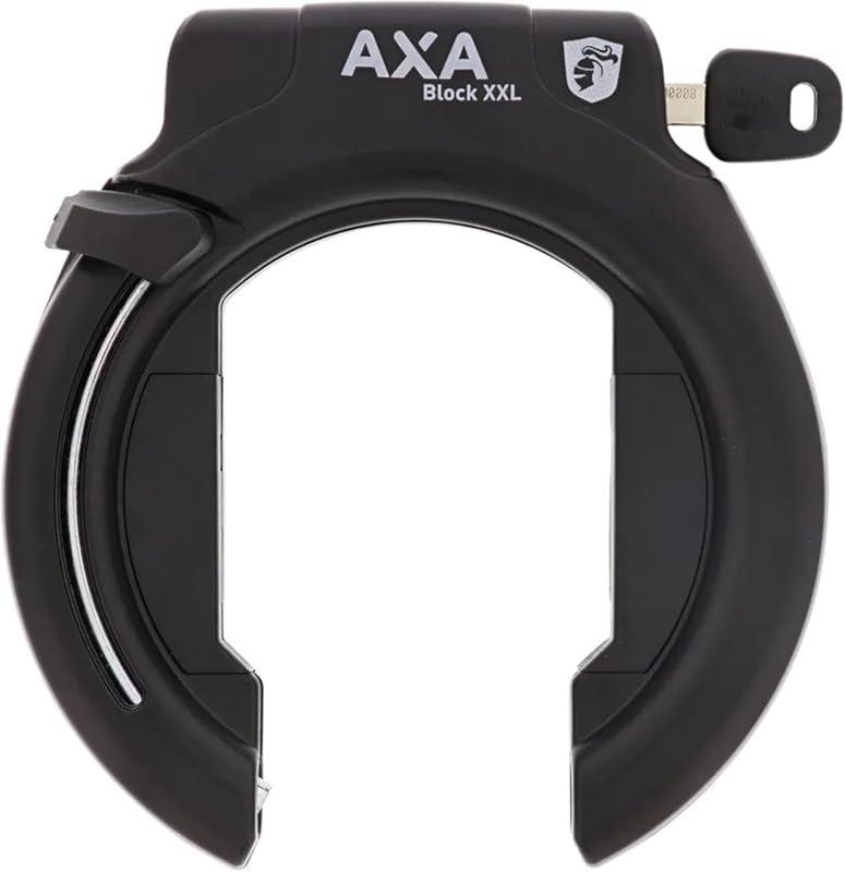 AXA Block XXL Heavy-Duty Retractable Ring Bike Lock with Extra-Wide Op