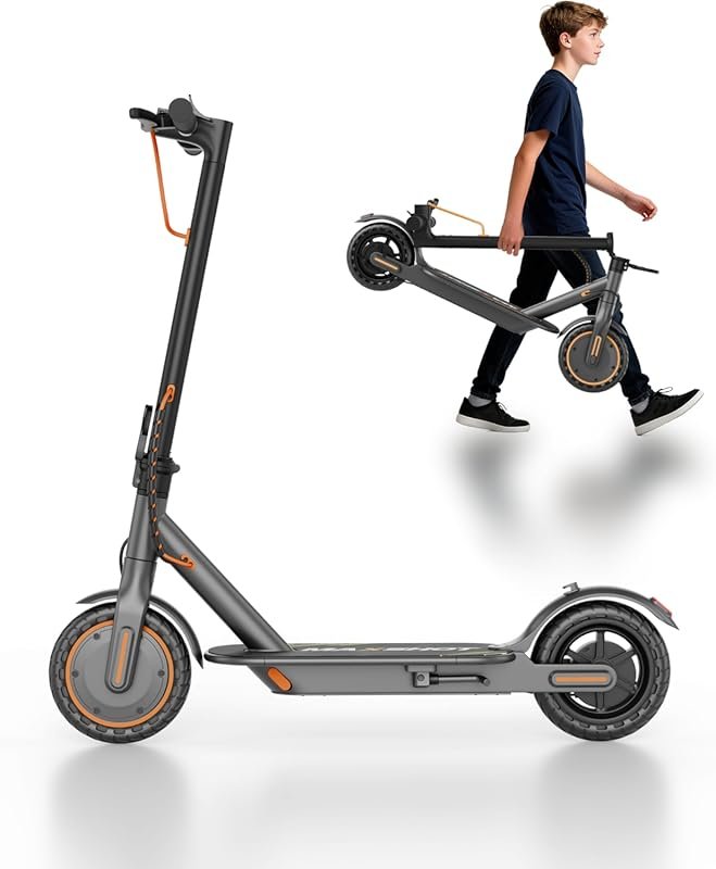 MAXSHOT Folding E-Scooter: App Control, Dual Suspension, Long Range fo