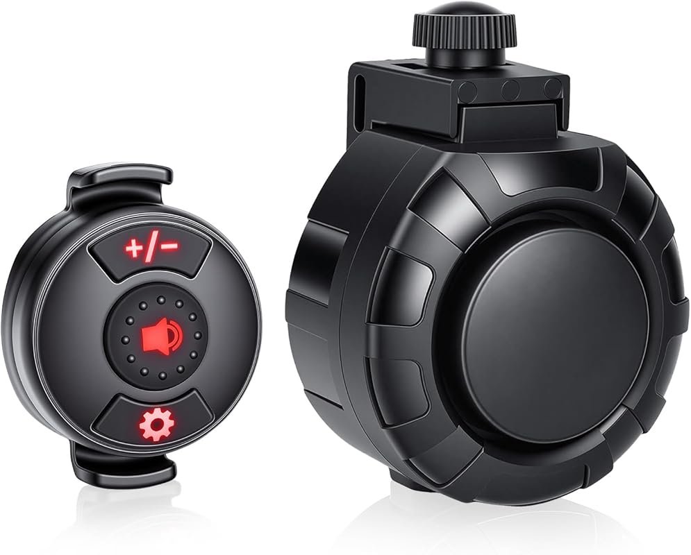 Wireless Remote Control Bike Horn, 120dB Electric Bicycle Bell, IPX5 W