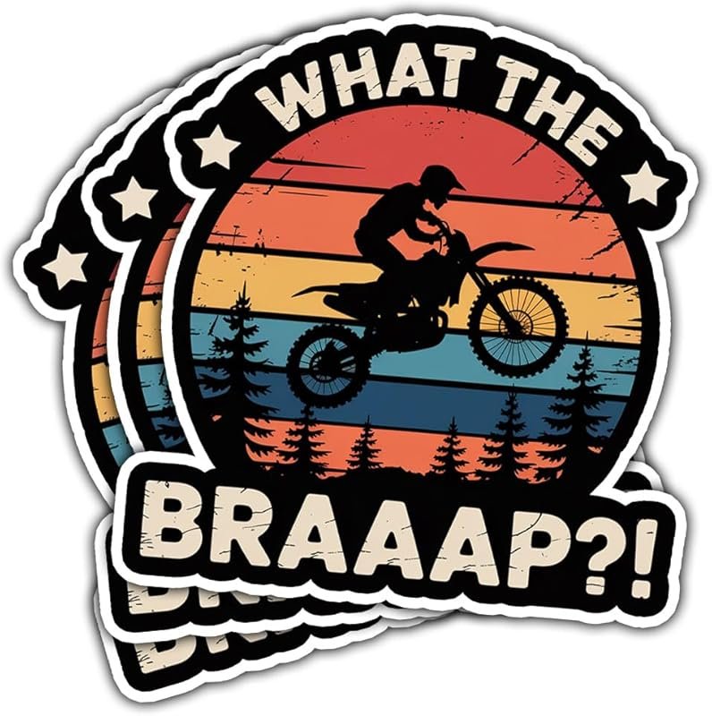 What The Braaap Sticker Pack – Funny Off-Road Decals for Bikers, Lapto