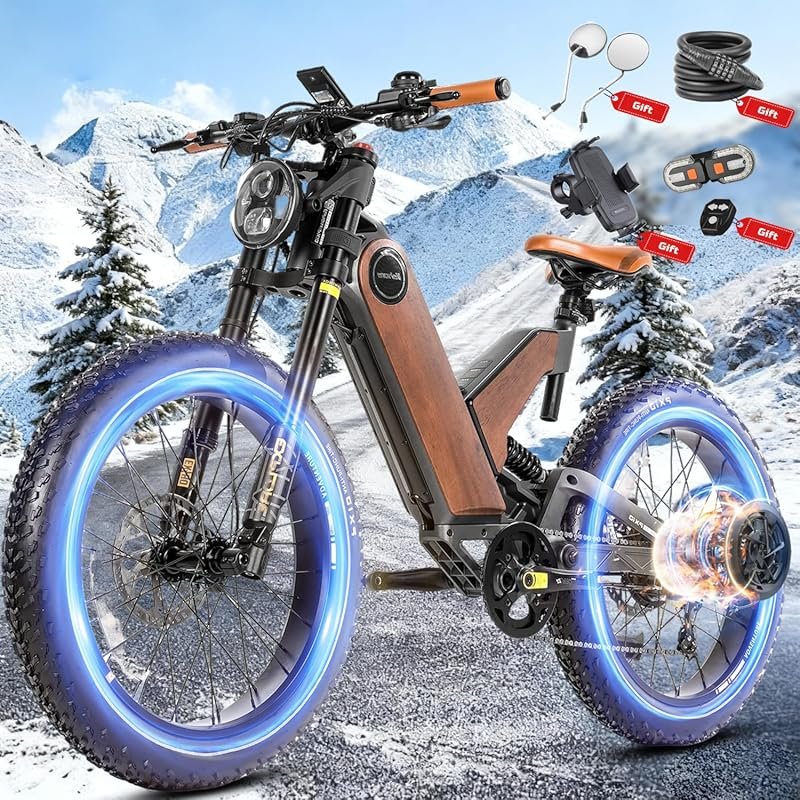 eAhora P5 34MPH Full Suspension Electric Mountain Bike with 1700W Moto