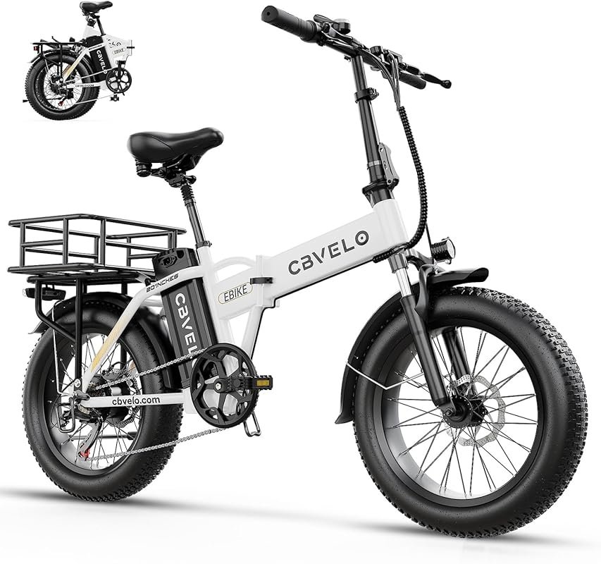 CBVELO 1000W Folding Electric Bike for Adults with Long-Range 80 Miles