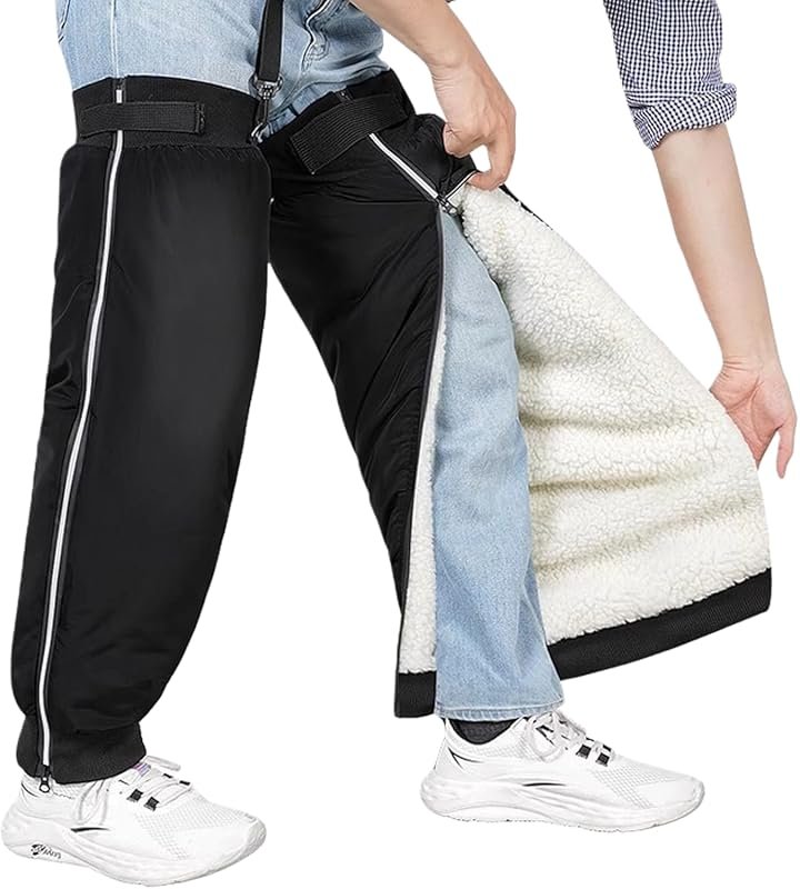 Waterproof Reflective Leg Warmers with Fleece Lining for Motorcycle &