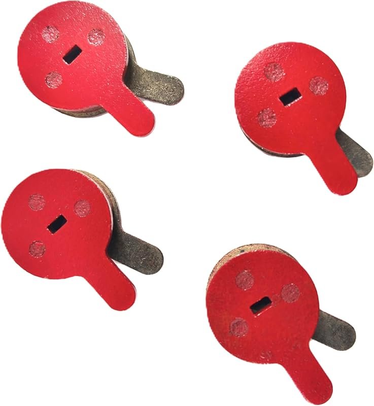 4 Pairs Resin Bike & Electric Scooter Disc Brake Pads, Low-Noise, All-