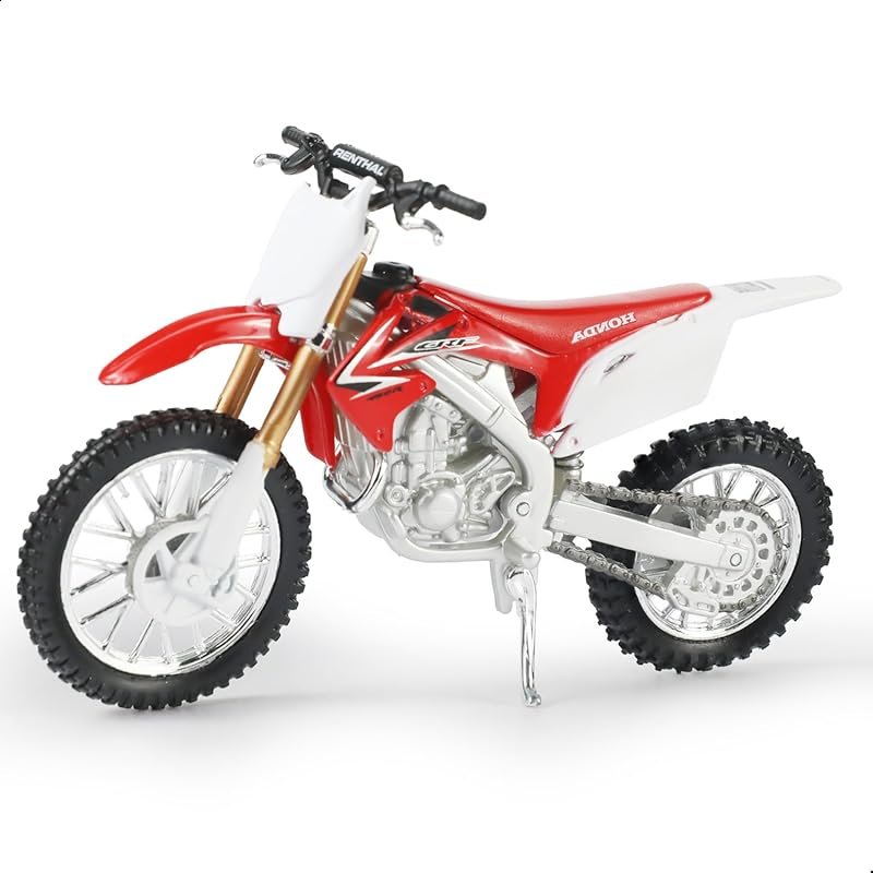 1:18 Scale Red Motocross Dirt Bike Toy Compatible with Honda CRF450, C