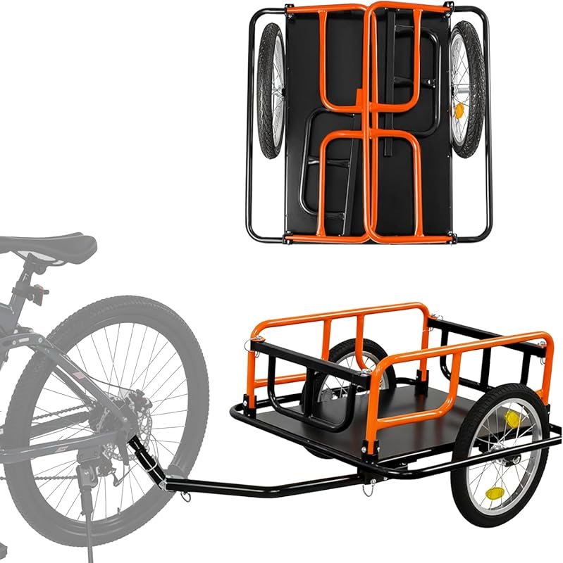 SEKAM Bike Cargo Trailer, 198lbs Load Capacity, Foldable Utility Cart
