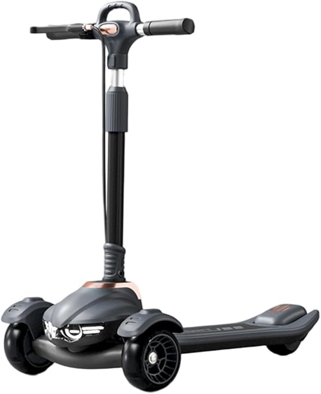 Large 3-in-1 Scooter for Kids & Adults with Bluetooth Music, Dual Brak