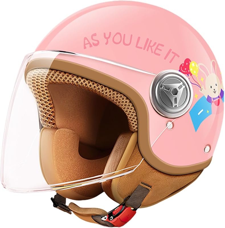 DOT Approved Kids 3/4 Open Face Helmet for Ages 3-15, Lightweight Vint