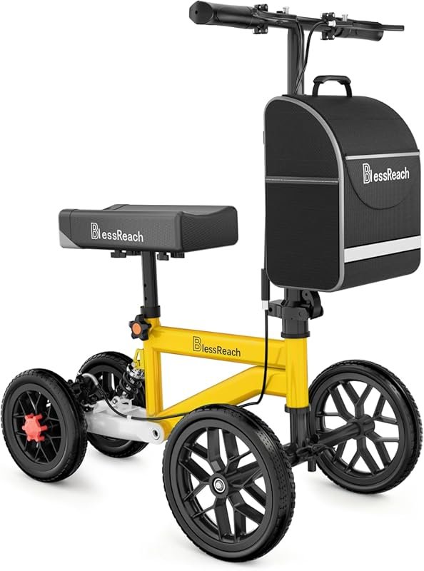 BlessReach Economy Steerable Knee Walker: Compact Crutch Alternative w