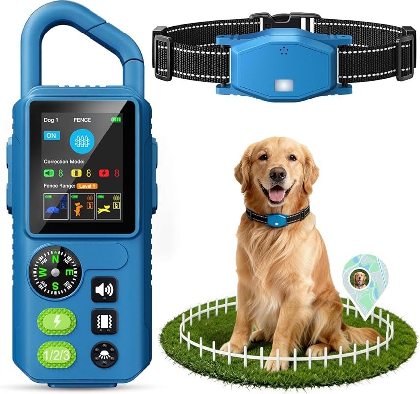 Wireless Dog Fence System with 5-in-1 Training, Remote Control, Up to 
