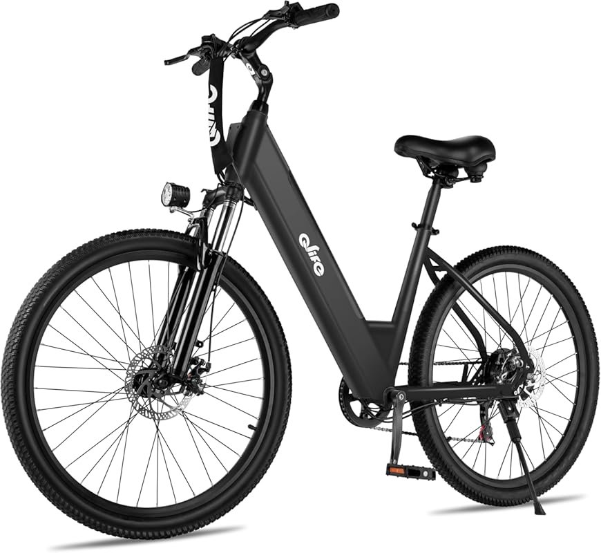 Qlife Cityone Step-Through Electric Bike with 1000W Motor, 55-Mile Ran