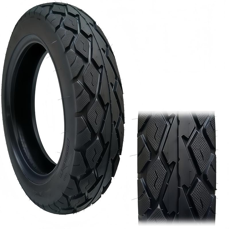10 Inch Tubeless Electric Scooter Tire, 8PR Off-Road Non-Slip Rubber f
