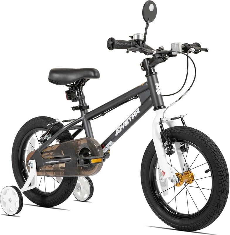 JOYSTAR Lomand Kids BMX Bike with Training Wheels for Ages 3-12, Adjus