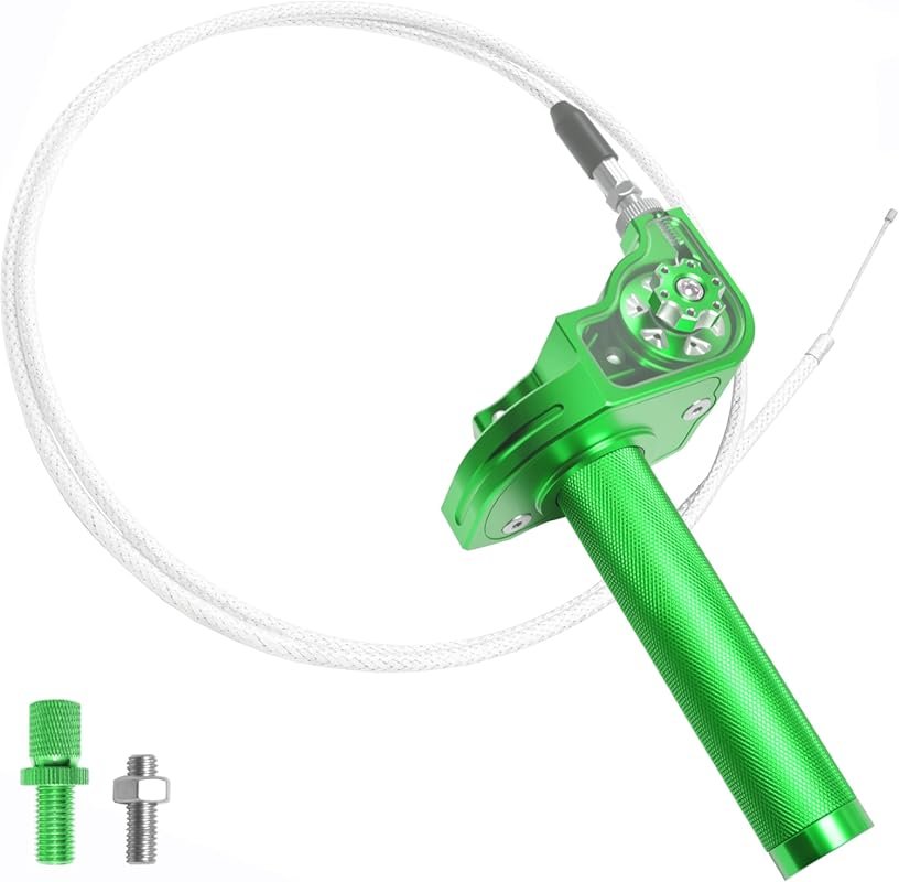 22mm CNC Aluminum Motorcycle Throttle Grip Green-Upgraded CRF50 250 Di