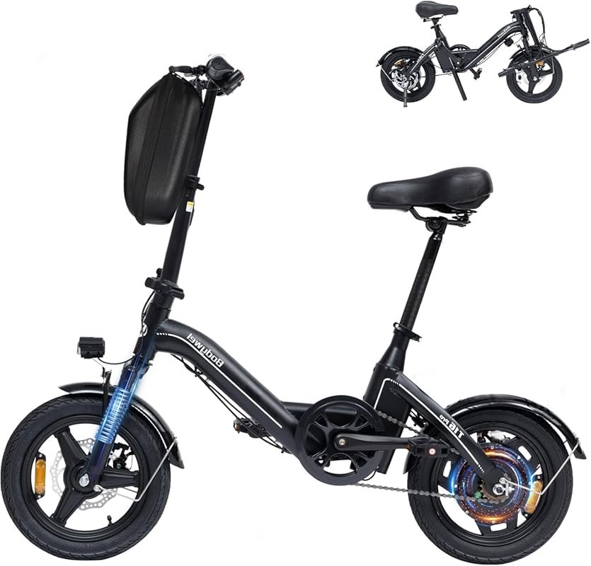 Bodywel 500W Foldable Electric Bike for Adults with 25 Mile Range and 