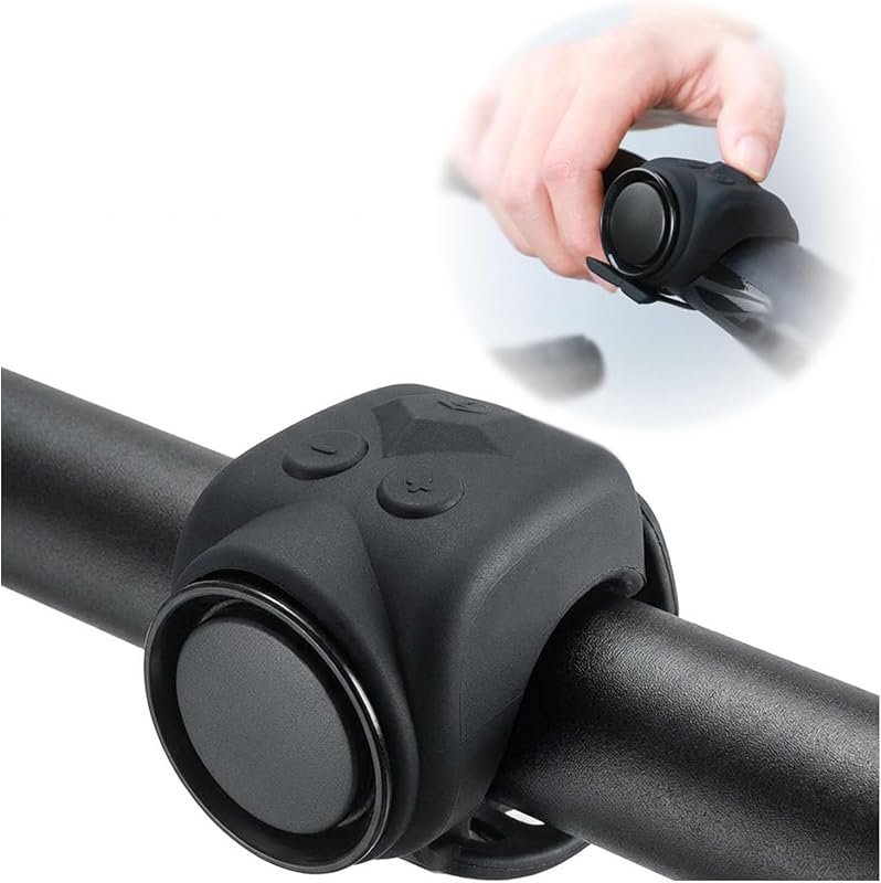 Electric Bike Horn 120dB Loud Bell, 4 Sound Modes, 5 Volume Settings, 