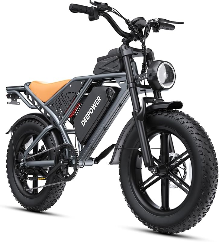 DEEPOWER 2000W Peak Electric Dirt Bike with 48V Battery & Dual Suspens