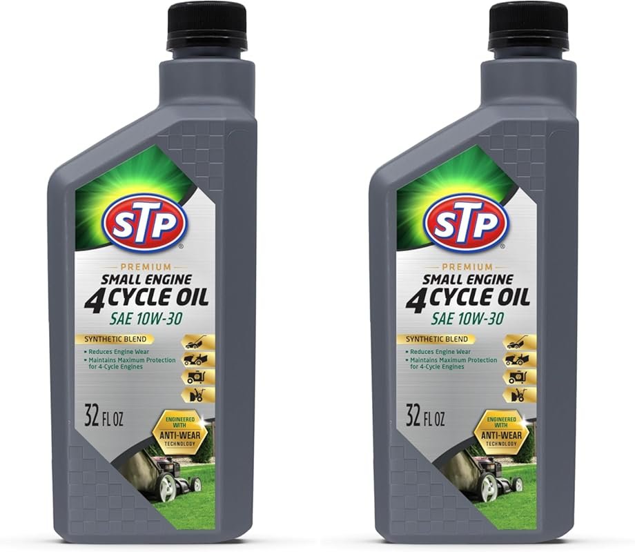 STP SAE 10W-30 Small Engine Oil – Reduces Wear for Lawnmowers & Tracto